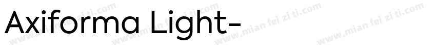 Axiforma Light字体转换